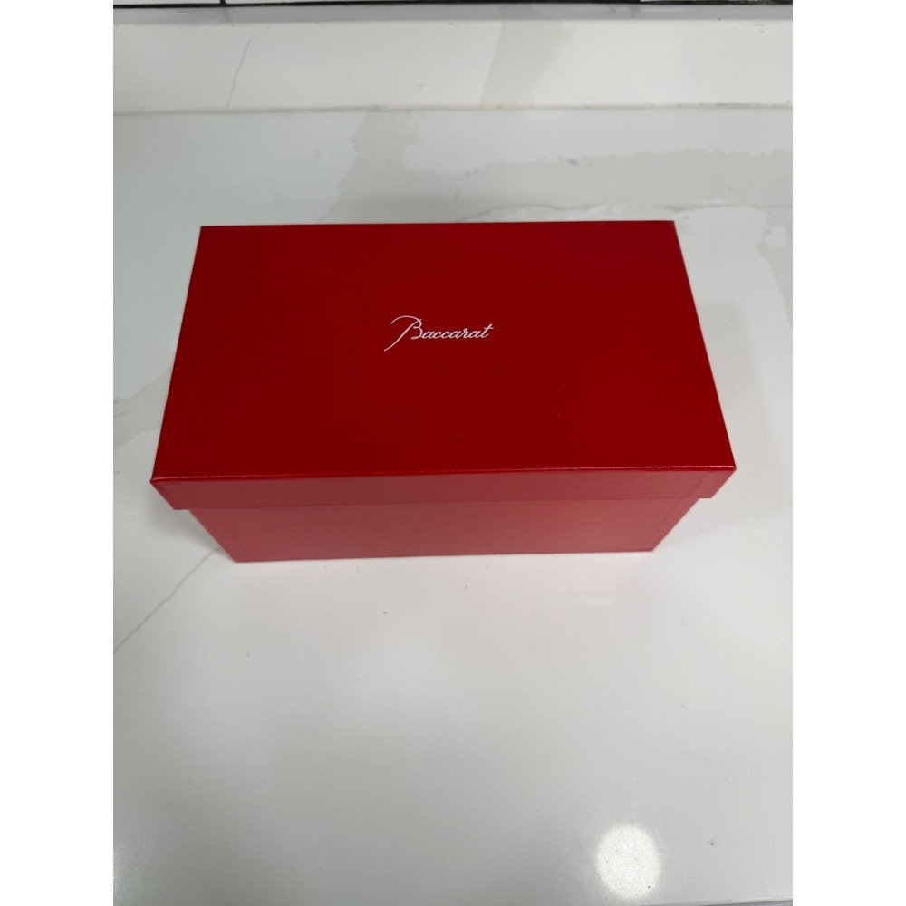 Baccarat Red Empty Gift Presentation Storage Box 10" x 6" x 5" Logo Lid